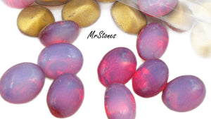 10x8mm (3188) Siam Red Opal Oval Buff Top Doublet