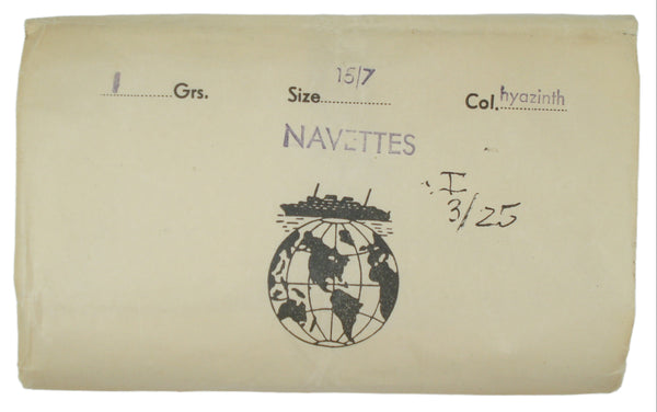 15x7mm (3175) Hyacinth Orange Marquise Navette Cabochon West Germany