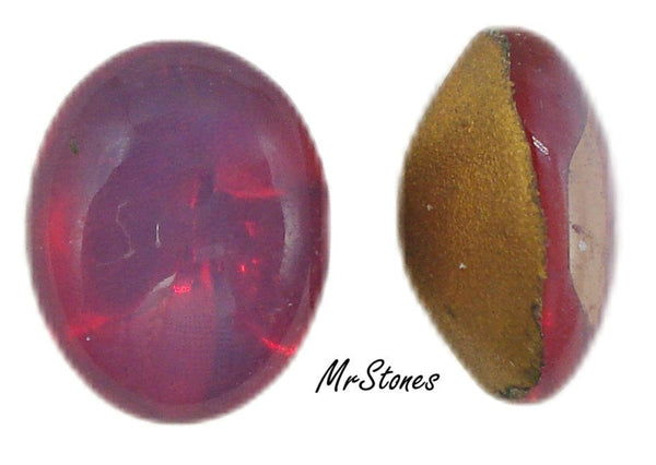 10x8mm (3188) Siam Red Opal Oval Buff Top Doublet