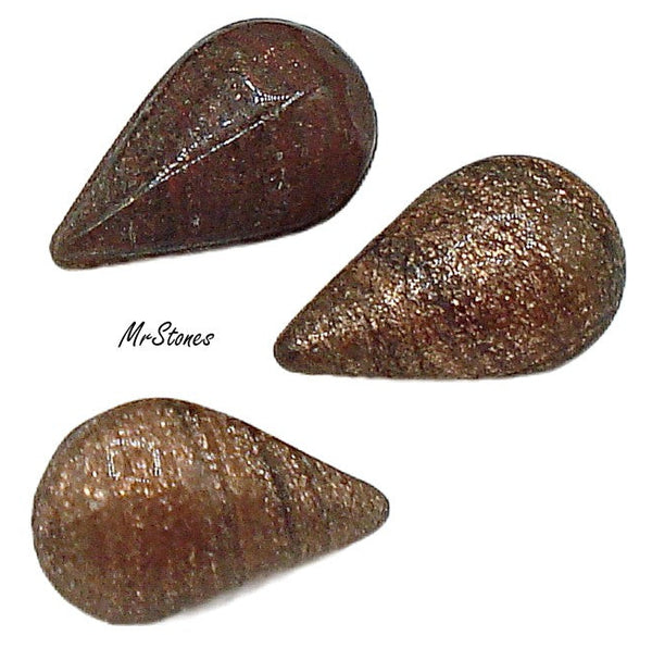 10x6mm (3101) Goldstone Pear Shape Buff Top Doublet 1pc/$0.35 - 4pk/$1.00