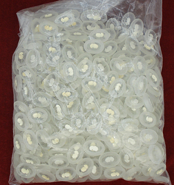 18x13mm Intaglio Crystal Frosted Matte White Left/Right Facing Lady Oval Glass