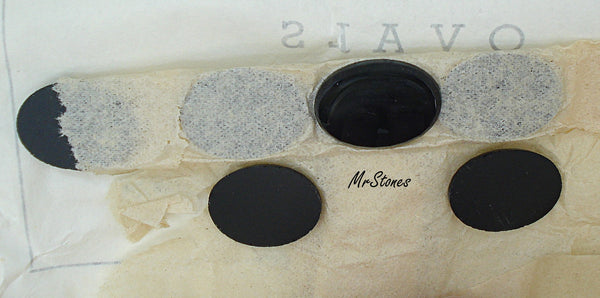 18x13mm Natural Black Onyx Oval Buff Top 1pc/$1.95 or 3pc/$2.95