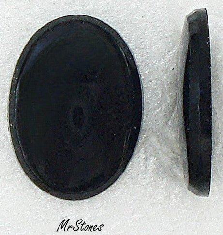 18x13mm Natural Black Onyx Oval Buff Top 1pc/$1.95 or 3pc/$2.95