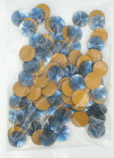 16mm (2006) Montana Sapphire Blue Rivoli Round Flatback Pointed Top