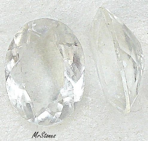 16x12mm (4130/2) TTC Crystal Clear Unfoiled Oval Shape