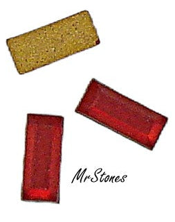 7x3mm (3932) Light Siam Cz Flatback Baguette