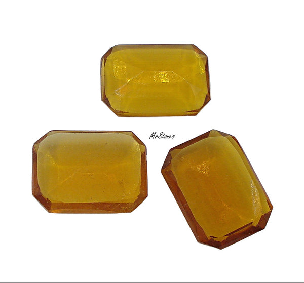 18x13mm (4602/2) Topaz Unfoiled Wide Table Cushion Octagon Shallow Cut