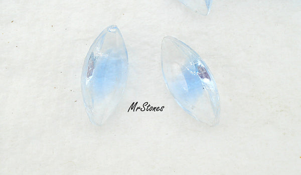 15x7mm (4200/2) TTC Bi-Color Light Sapphire Crystal Unfoiled Marquise Navette
