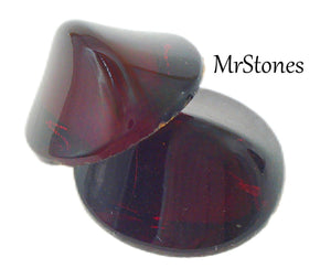 24x22mm (2109) Siam Red Oval Cabochon With Spine Ridge