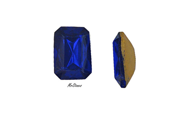 17x12.5mm (4626/2) Rich Cobalt Blue Cushion Octagon Shape W. Germany (18x13mm)