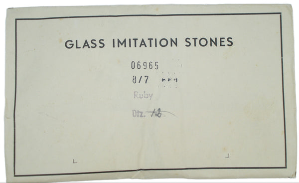 7mm (2800) Ruby Flat Back Heart Crystal 1.2mm Round Accent West Germany