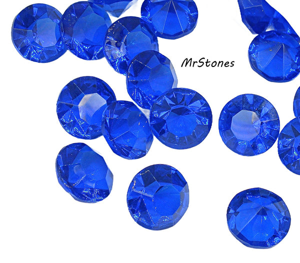 14.2-14.5mm (1100/2) (60ss) TTC Cobalt Blue Unfoiled Round Chaton 9.7mm Thick