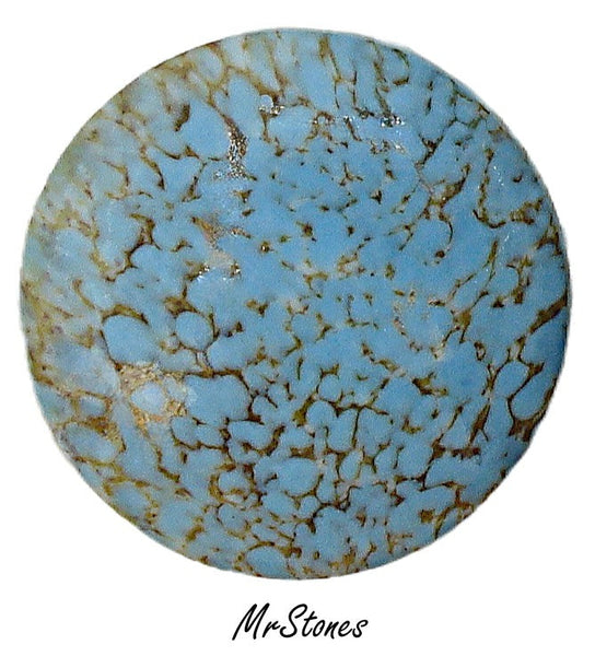 30mm (1684) Glass Turquoise Matrix Round Cabochon