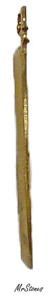 14x10mm Brass Oval Dangle Vintage Finding 1mm Thin 2pcs/$1.25