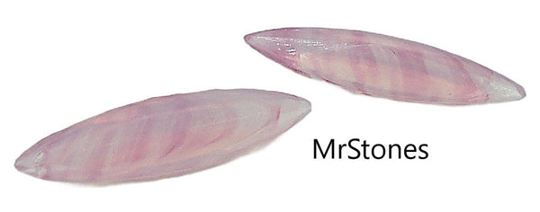 15x4mm (4200/2) TTC Pink Stripe Opal Unfoiled Marquise Navette