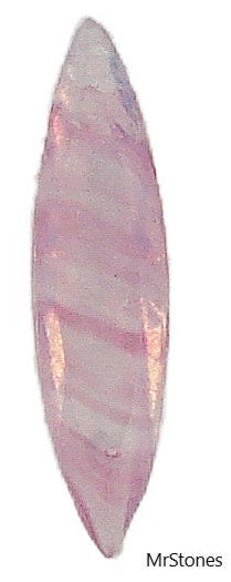 15x4mm (4200/2) TTC Pink Stripe Opal Unfoiled Marquise Navette