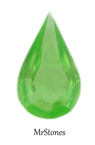 13x7.8mm (4300/2) TTC Peridot Green Un-foiled Pear Shape Teardrop
