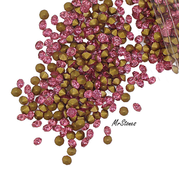 2mm (1100) (14pp) Rose Pink Czech Round Fire Polished