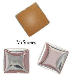 15mm (3615) Crystal Low Dome Buff Top Square Cabochon (14.8mm)