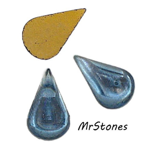 13x7.8mm (2390/4) Montana Sapphire Pear Shape Teardrop Cabochon West Germany