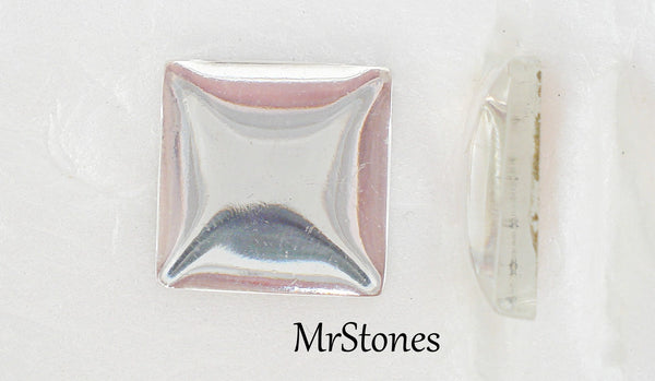 15mm (3615) Crystal Low Dome Buff Top Square Cabochon (14.8mm)