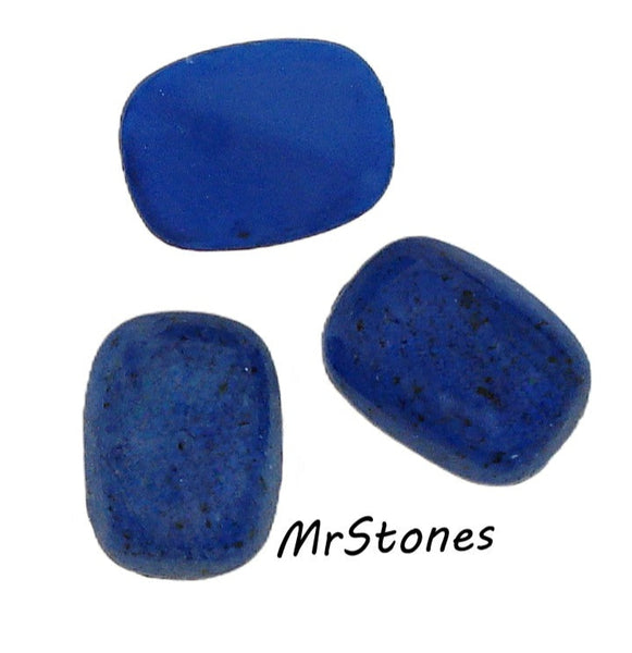 16x12mm (2570) Glass Lapis Blue Antique Cushion Cabochon 5mm Thick
