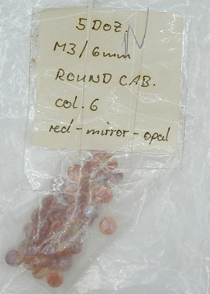 6mm (1684) Red Mirror Opal Round Cabochon