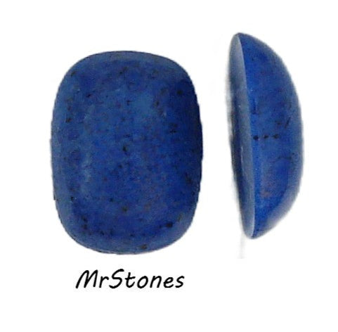 16x12mm (2570) Glass Lapis Blue Antique Cushion Cabochon 5mm Thick