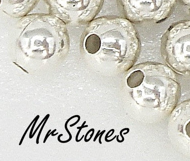 3mm Sterling Silver 925 Vintage Round Bead 10pk/$5.25