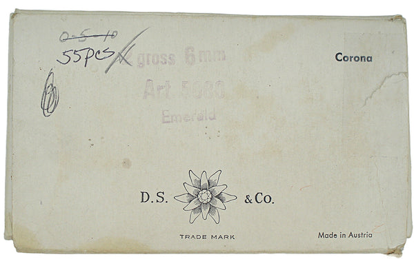 6mm (5080) Glass 1/2 Drilled Emerald Green Swarovski Beads