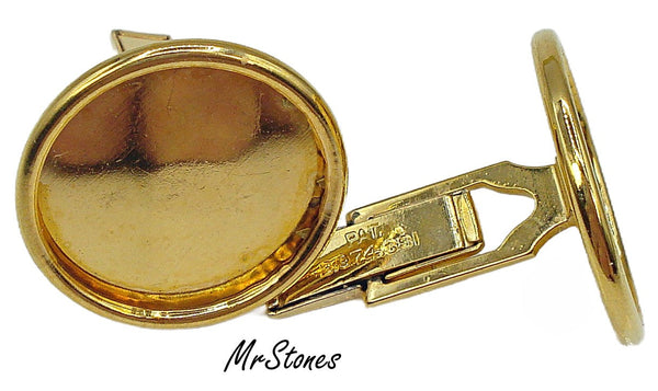 20mm Round Gold tone Plated Cufflinks (1 pair)