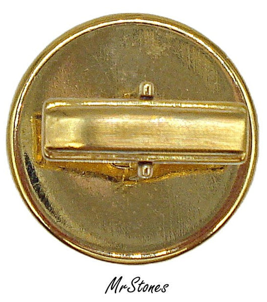 20mm Round Gold tone Plated Cufflinks (1 pair)