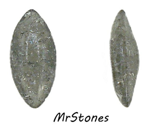 8x4/10x5/15x7mm (3146) Gray Crackle Marquise Navette Buff Top Doublet