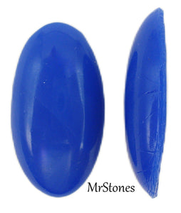 30x22mm (2195) Lapis Blue Glass Oval Cabochon