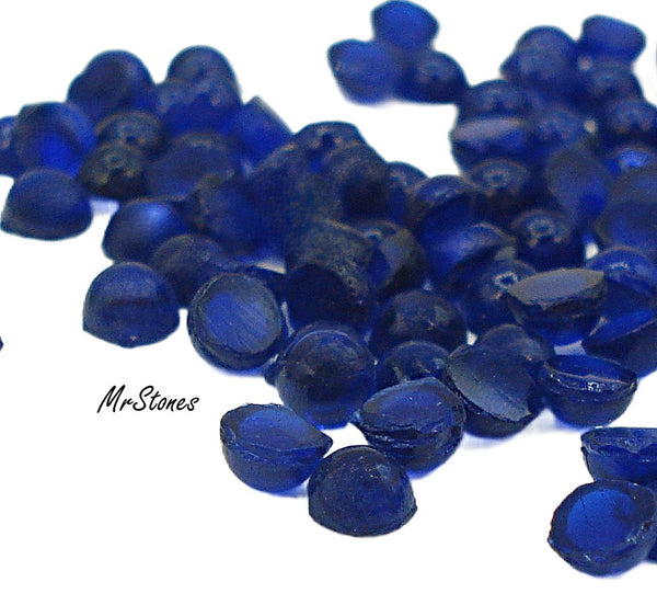2.75mm (2090/4) Dark Sapphire Blue Unfoiled Round Cabochon