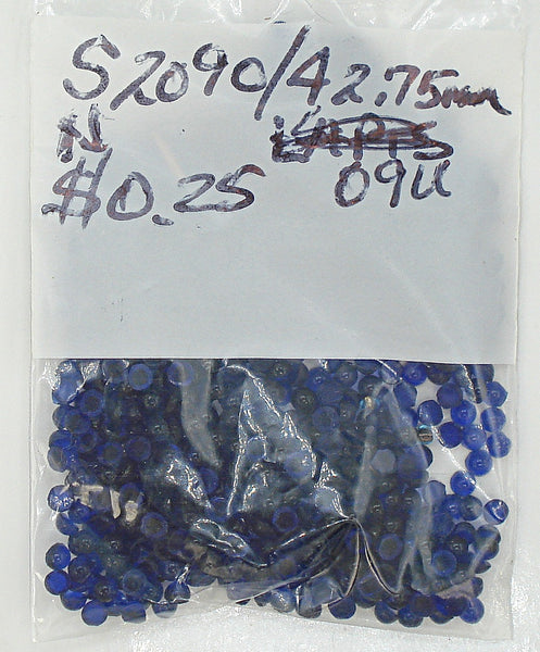 2.75mm (2090/4) Dark Sapphire Blue Unfoiled Round Cabochon