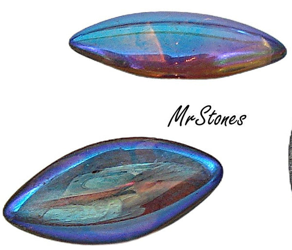 15x7mm (3146) Topaz AB Marquise Navette Buff Top Doublet