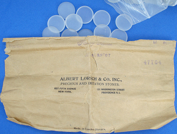 17mm (2135) Alabaster Matte Frosted Round Low Dome Disc Cabochon Czech 3pc/$1.00