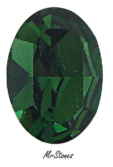 14x10mm (4100) Green Tourmaline Oval Shape M/C