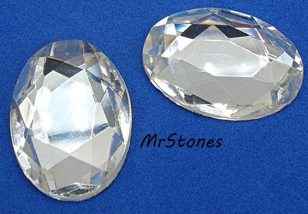 25x18mm (2995) Crystal M/C Fancy Rose Cut Oval Shape Flatback