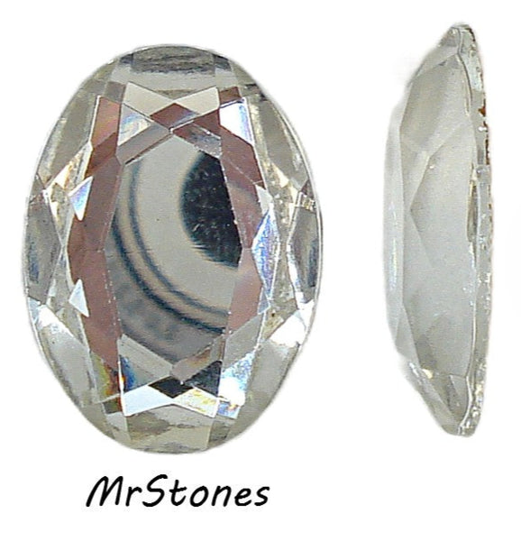 25x18mm (2995) Crystal M/C Fancy Rose Cut Oval Shape Flatback