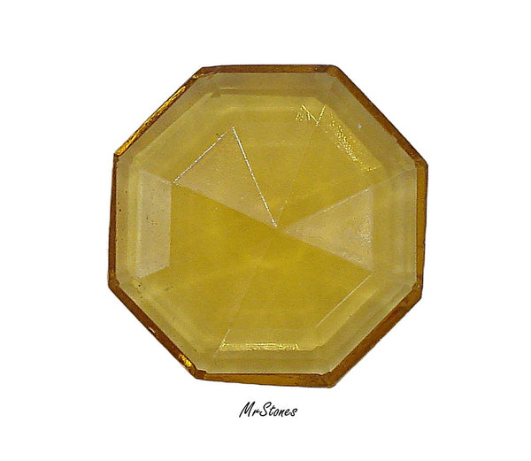 22mm (4671) Step Cut Unfoiled Topaz Stop Sign Octagon