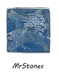 6mm (4400/2) TTC Light Montana Silver Foil Inside Unfoiled Square Shape