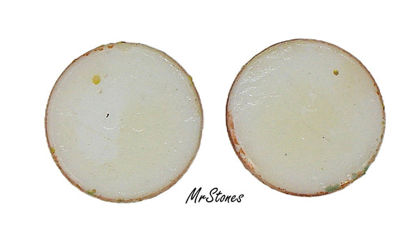 18mm (1684) Juliana Apricot Easter Egg Round Textured Frit - Only 2 Available
