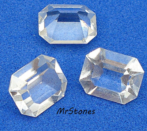 8x6.5mm (4600) Crystal Clear Cushion Octagon Shape Unfoiled