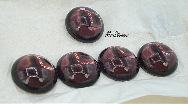 20mm (2194) Amethyst Czech Round Cabochon