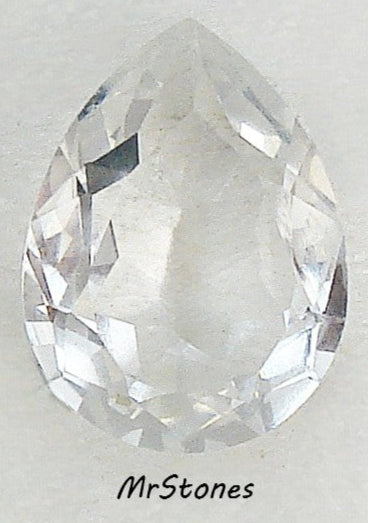 20x15mm (4320) Crystal Clear Unfoiled Pendeloque Pear Shape