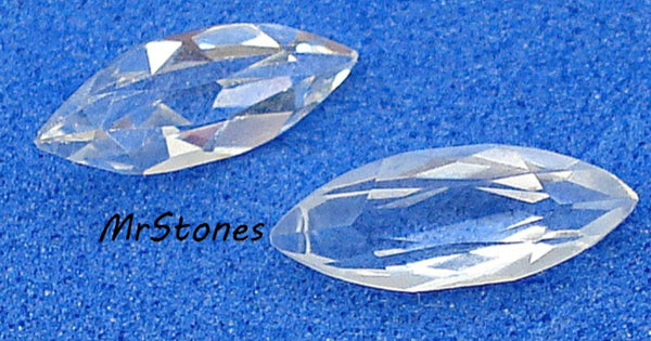 8x3mm (4200) Crystal Clear Marquise Navette Unfoiled