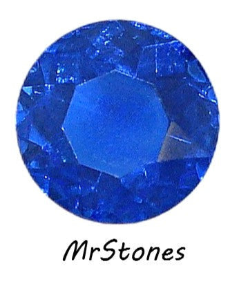 14.2-14.5mm (1200/2) (60ss) TTC Czech Sapphire Unfoiled Round Dentelle