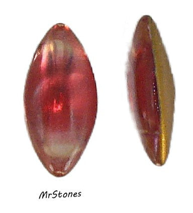 15x7mm (3146) Red Pink Clear Sabrina Marquise Navette Buff Top Doublet